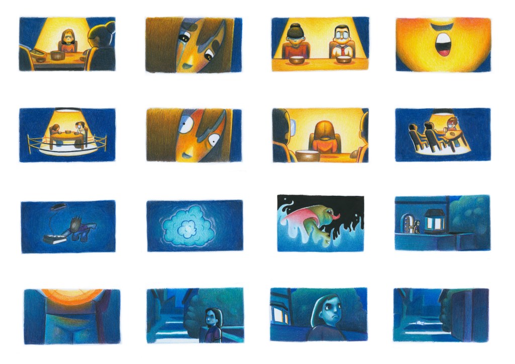 Color Key pour un court métrage d'animation - crayons de couleur